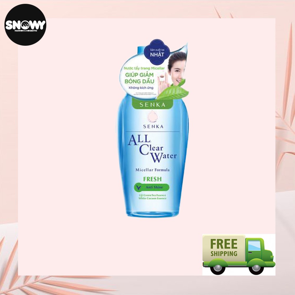 (NKChính Hãng) Nước tẩy trang Micellar Senka A.L.L Clear Water Fresh 230ml