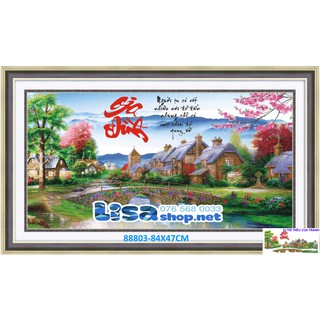 Tranh thêu GIA ĐÌNH 88803 (84x47cm) chưa thêu