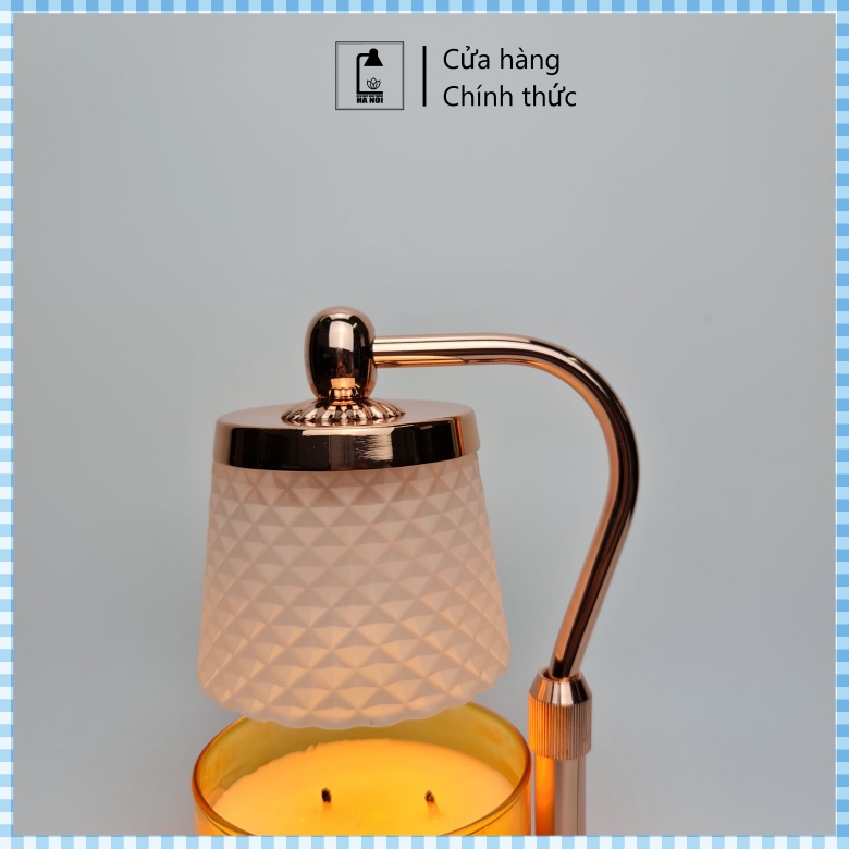 Đèn đốt nến thơm Điều chỉnh độ cao - Warmer Candles GU10 35W - Phong cách Châu Âu,đèn vàng đế tròn nâu