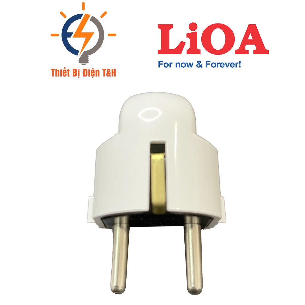 Phích cắm điện LIOA, 2 chân, 2 chấu, chân tròn, phi 5 – EUR05 - Thiết Bị Điện T&H
