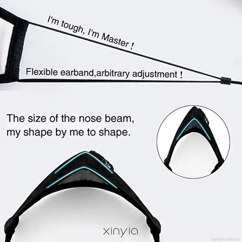 (Hàng Mới Về) Khẩu Trang Cotton Chống Bụi Với Bộ Lọc Than Hoạt Tính