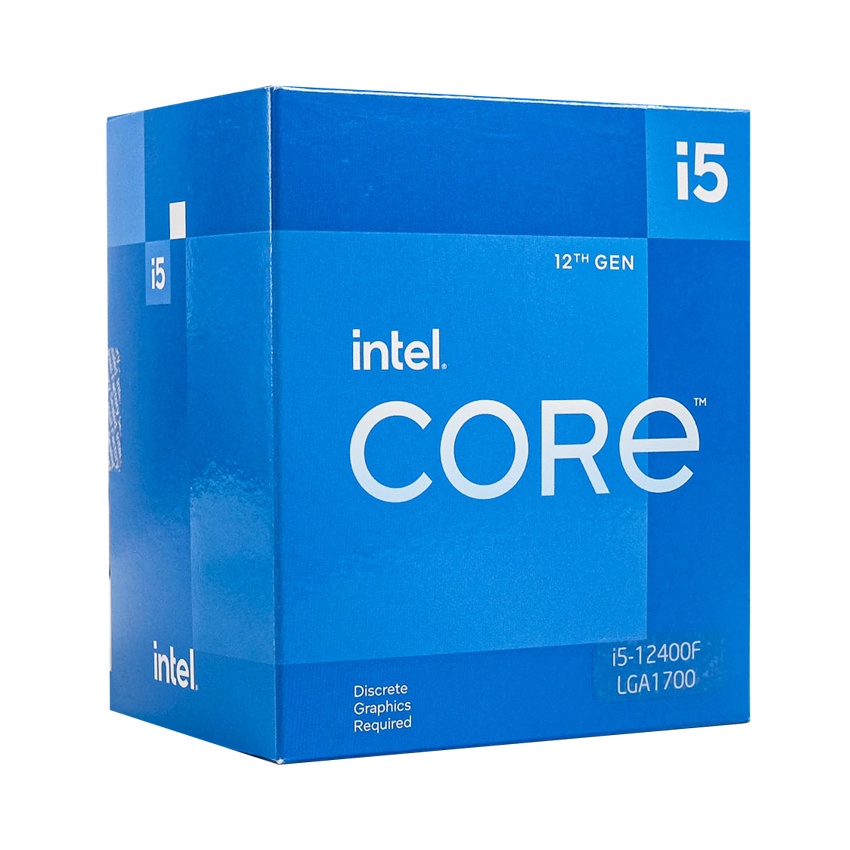 CPU Intel Core i5 12400F 2.6GHz Turbo 4.4GHz (6 Nhân, 12 Luồng, 18MB, LGA1700) - Chính hãng Viễn Sơn
