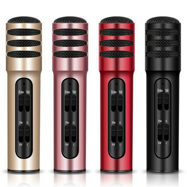 [Combo] Bộ hát karaoke, live tream trên điện thoại ( Chân đế kẹp mic 3in1 có đèn Led + Micro C7) 2 món