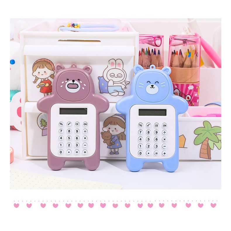 Máy Tính Cầm Tay Bỏ Túi Mini Họa Tiết Hoạt Hình Dễ Thương Tiện Dụng Cho Văn Phòng / Trường Học