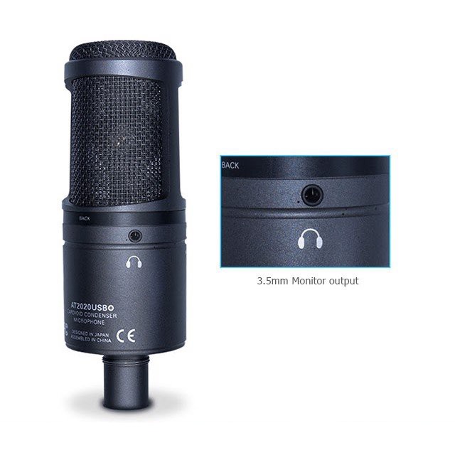 [Mã ELHACE giảm 4% đơn 300K] Micro Condenser USB Cho Streamer, Youtuber Audio Technica AT2020USB+ - Hàng Chính Hãng