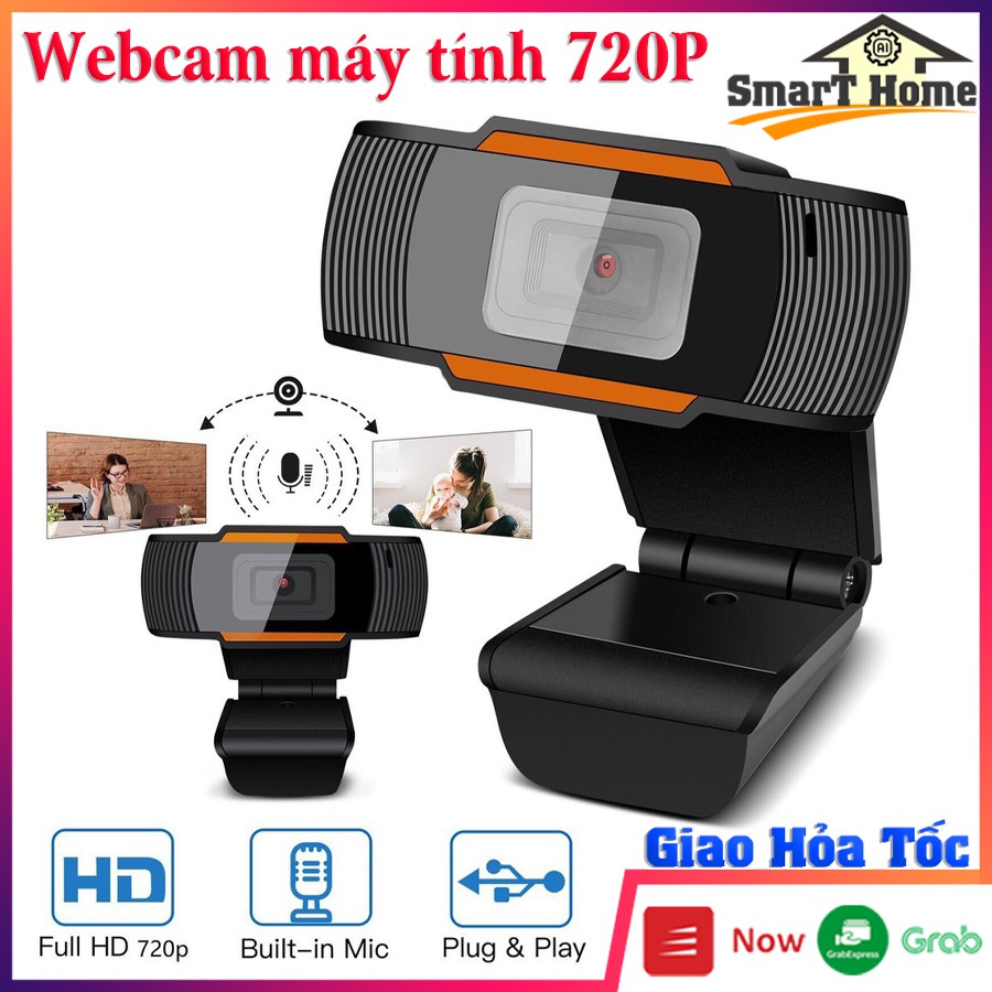 Webcam máy tính có mic 720P , webcam có mic Chuyên Dụng Cho Livestream Học Và Làm Việc Online - Bảo hành 1 năm