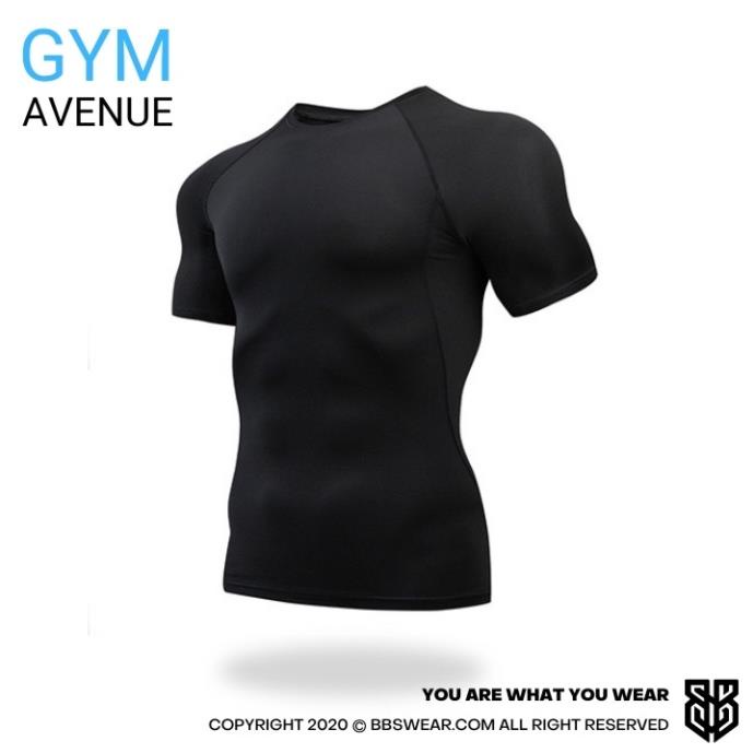 Áo Thể Thao Nam Tập Gym Cao Cấp BBS WEAR COOLMAX Full đen - Hàng Thái !