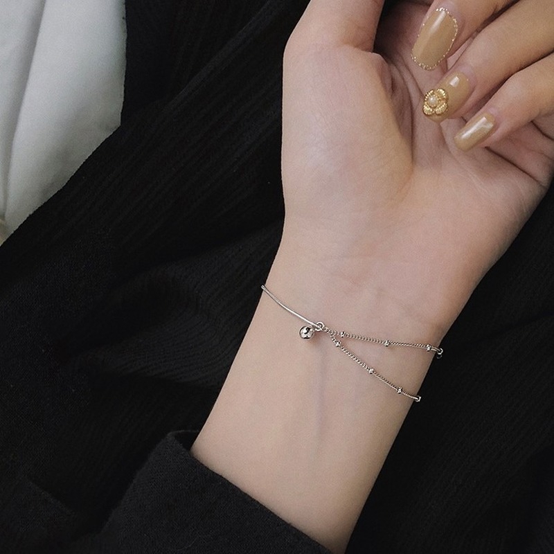 Vòng tay bạc S925 thời trang tinh tế đơn giản cho nữ
