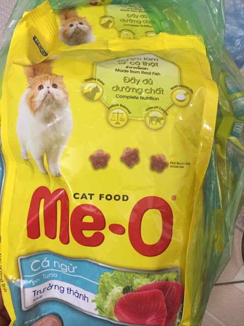Thức ăn cho mèo trưởng thành Me-O vị cá ngừ 350g (Mua từ 10 gói Tặng 1 tập phong bao lì xì 5 chiếc năm 2021)