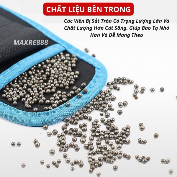 Cặp Tạ Đeo Tay Chân 2kg (1kg/tạ) Chất Liệu Bi Sắt Bền Dụng Cụ Tập Gym Chạy Bộ