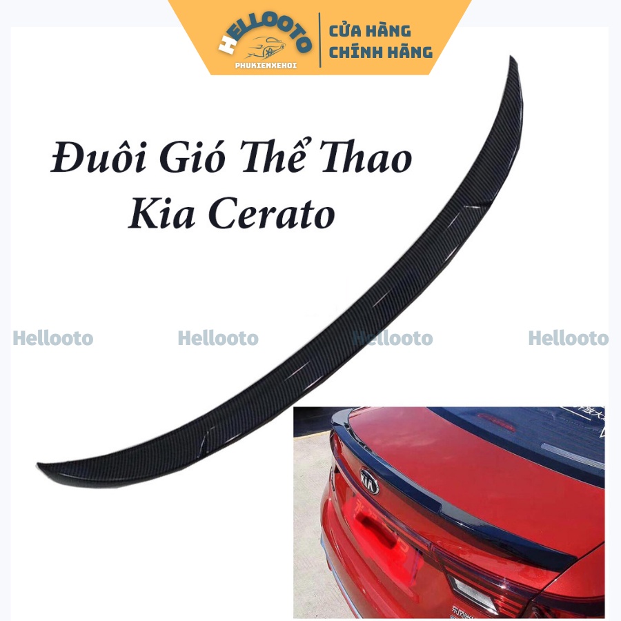 Đuôi gió thể thao, cánh lướt gió Xe Kia Cerato 2019 2020 2021 2022, K3 2022 mẫu Carbon Cao Cấp Tặng kèm keo dính