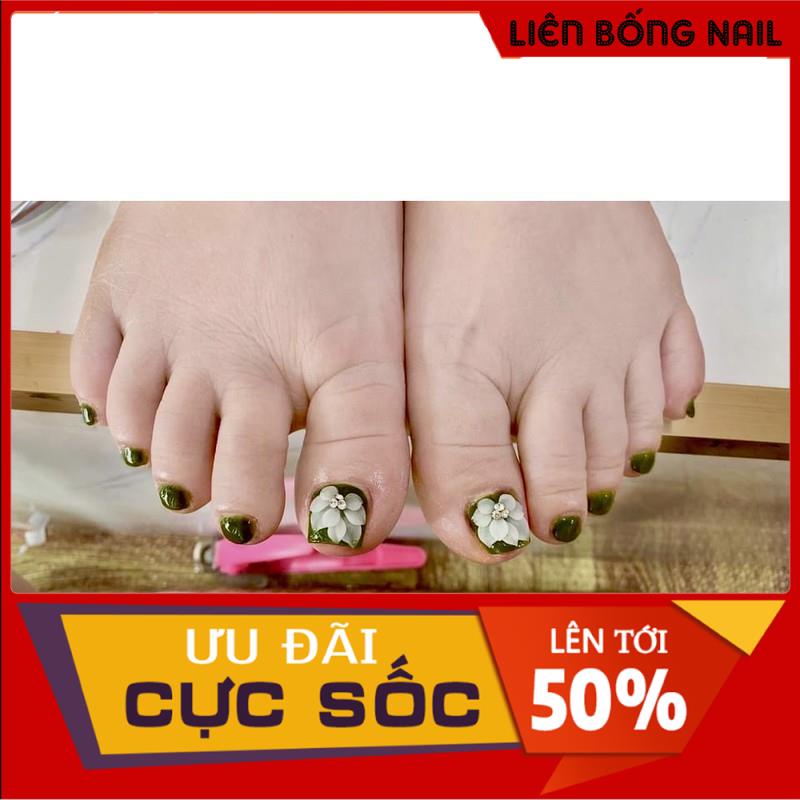 Hoa bột gắn chân 8k 1 bông