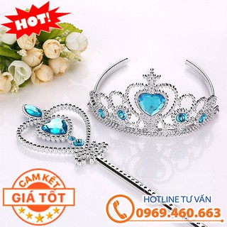 Phụ kiện Elsa cho bé gái Vương miện, Gậy thần