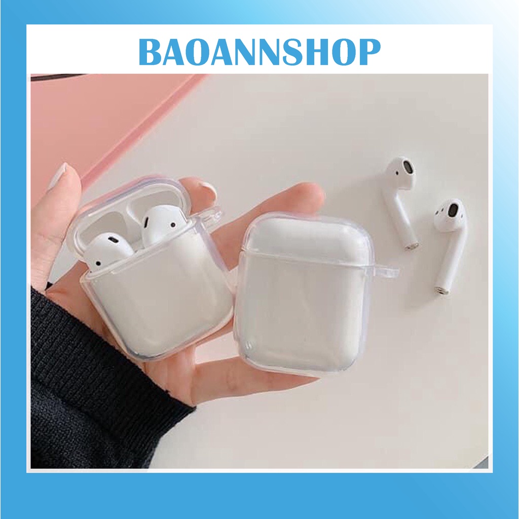 Bọc Airpod Vỏ Bọc Airpod Silicon Trong suốt chống sốc Siêu Xinh kèm móc cài tai nghe airpod 1/23/airpod pro