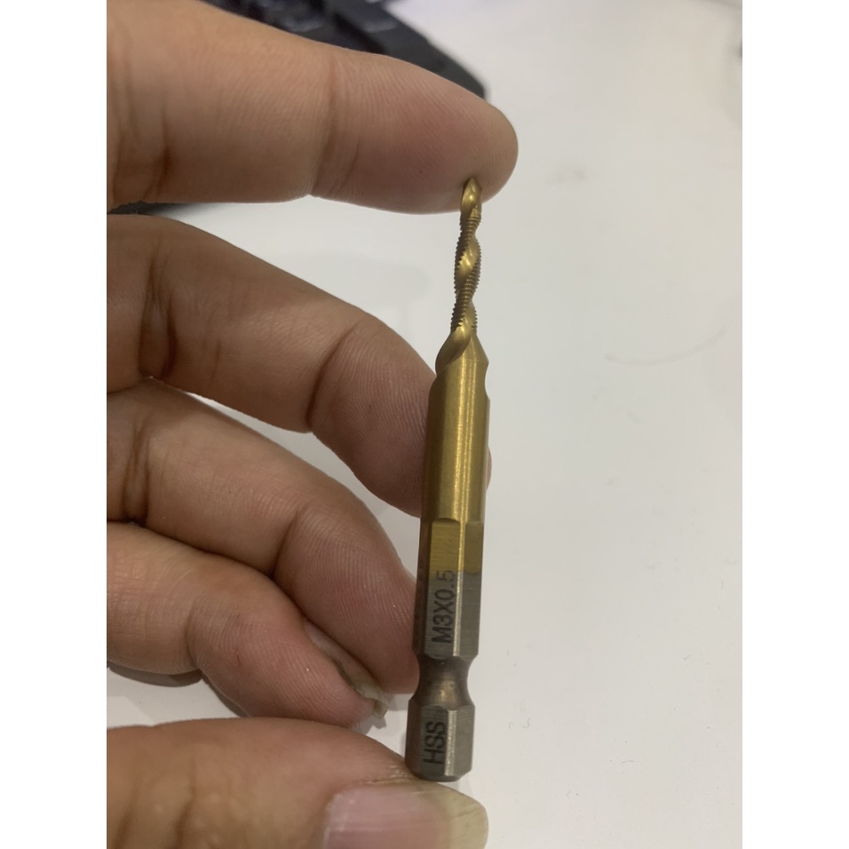 Bộ 6 mũi khoan taro tạo ren Shanker khoan inox sắt thép...