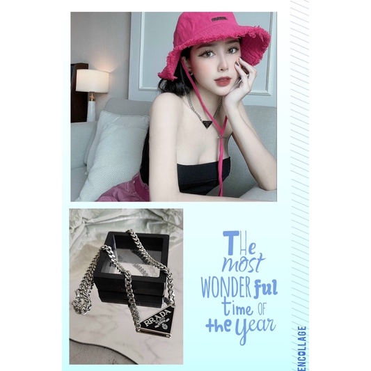 Vòng cổ prada tam giác hót trend phong cách hàn quốc siêu cute