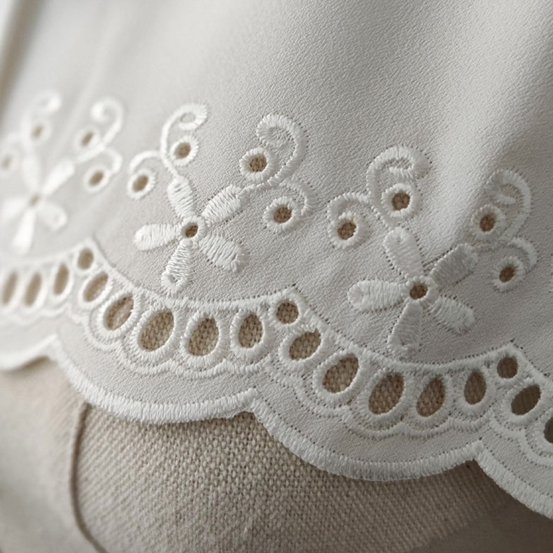 Khăn choàng cổ hai lớp hình chữ nhật thêu hoa thanh lịch dành cho nữ