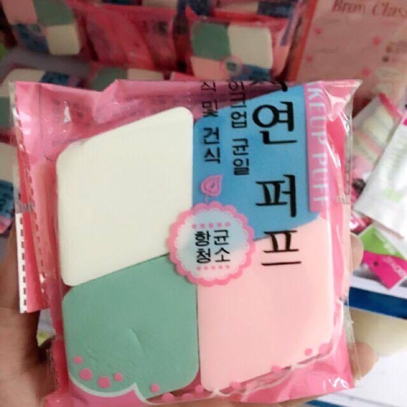 Sét 4 miếng bông tán trang điểm