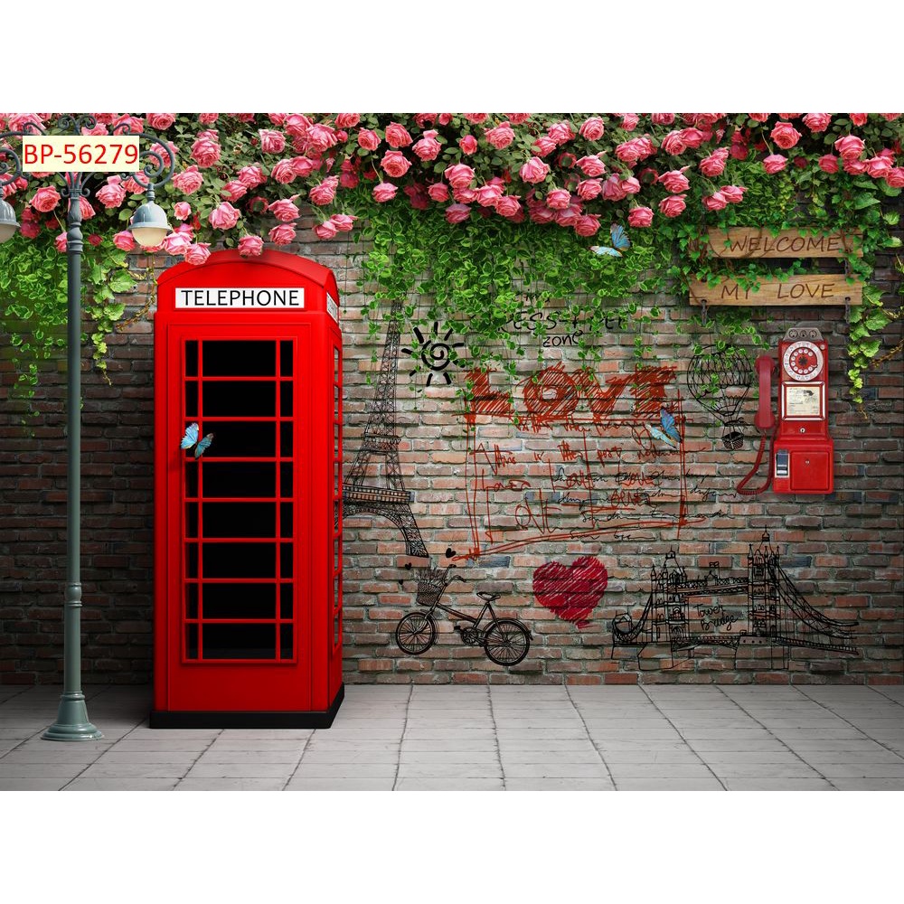 Tranh dán tường Quán Cafe, Trà Sữa, Trang Trí Cửa Hàng 3D mẫu hot