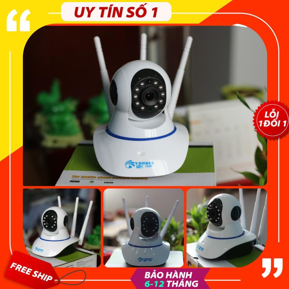 [HÀNG LOẠI 1] Camera WIFI Yoosee HD720P 3 Anten 720HD Siêu Nét 2019