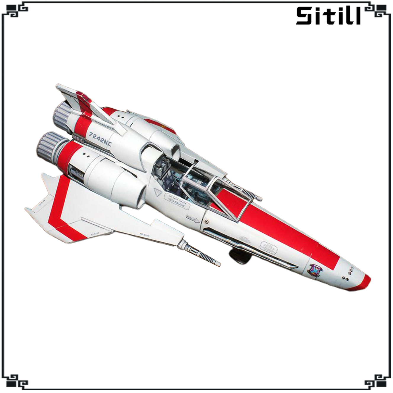 Mô Hình Tàu Chiến Battlestar Galactica Mk2 3d