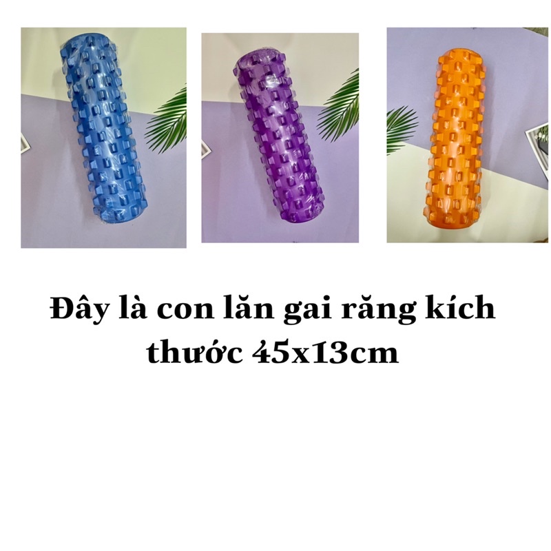Con lăn Yoga Massage Foarm Roller, ống trụ lăn xốp thể thao giãn cơ có gai roam rollet cao cấp