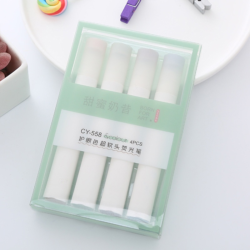 Set 4 Bút Dạ Quang Mini Dễ Thương