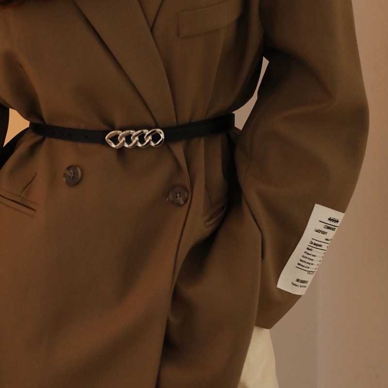 Thắt lưng nữ bản nhỏ xích, đai lưng váy phong cách Ulzzangs, phụ kiện thời trang dây nịt TL003 - Filibra