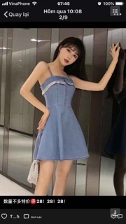 Váy yếm bò kèm áo