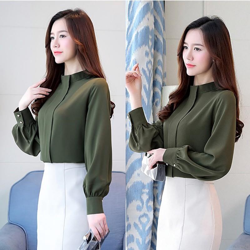Áo tay dài lồng đèn thời trang thanh lịch