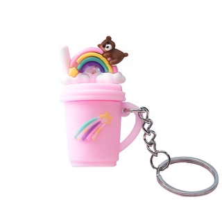 Móc khoá ly trà sữa mini cute