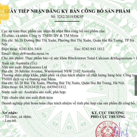 Total Calcium Magnesium + D3 Blackmores 200 Viên - Bổ Sung Canxi Giúp Chắc Khỏe Xương Khớp ,Tăng chiều cao