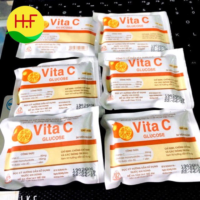 [COMBO 10 GÓI] KẸO CAM TUỔI THƠ VITA C GLUCOSE (Gói 24 Viên ngậm) - Bổ sung Vitamin C, Tăng đề kháng