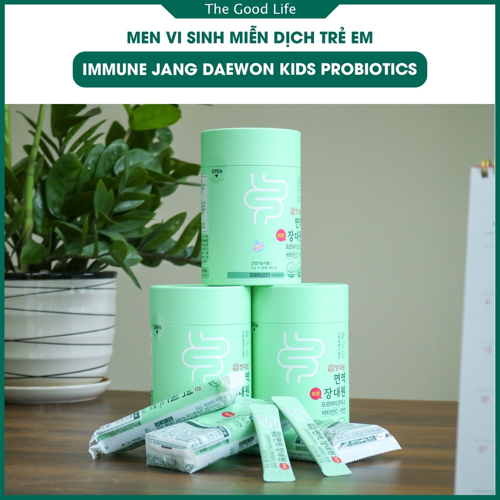 Men Vi Sinh Miễn Dịch Trẻ em Immune Jang Daewon Kids Probiotics Đánh Bay Táo Bón,Tăng Sức Đề Kháng Đường Ruột Hộp 30 gói