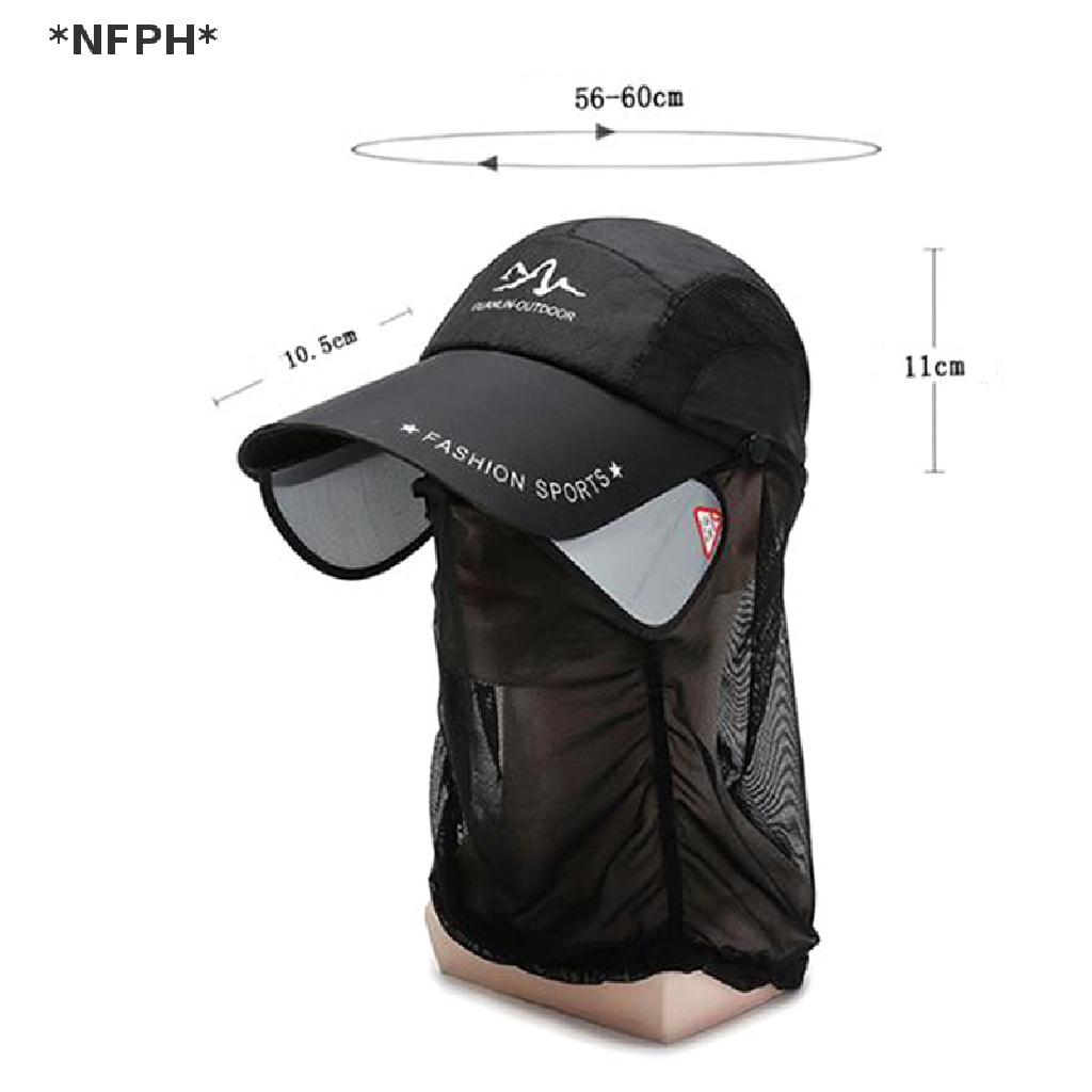 1 Mũ Lưỡi Trai Thể Thao Chống Nắng Chống Muỗi Dùng Khi Câu Cá / Chơi Golf