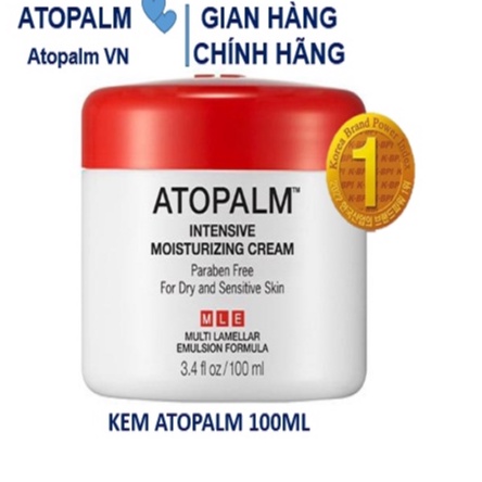 Kem dưỡng viêm da cơ địa chàm sữa Atopalm dung tích 100ml