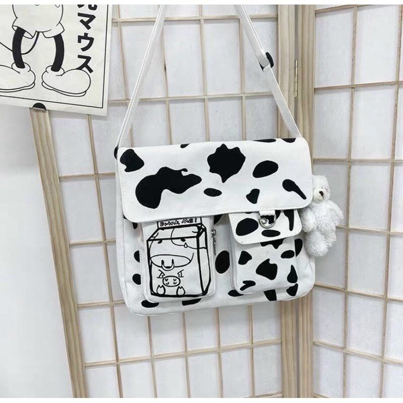 [Mã FAMAYWA2 giảm 10K đơn 50K] Túi tote đeo chéo bò sữa - Túi đeo bò sữa hàn quốc | BigBuy360 - bigbuy360.vn
