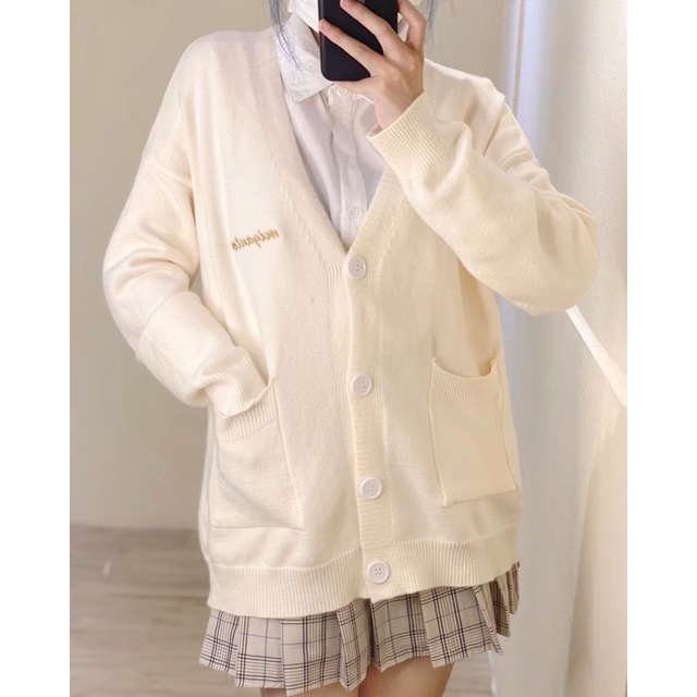 Áo khoác Len V Neck Double Pocket Cardigan