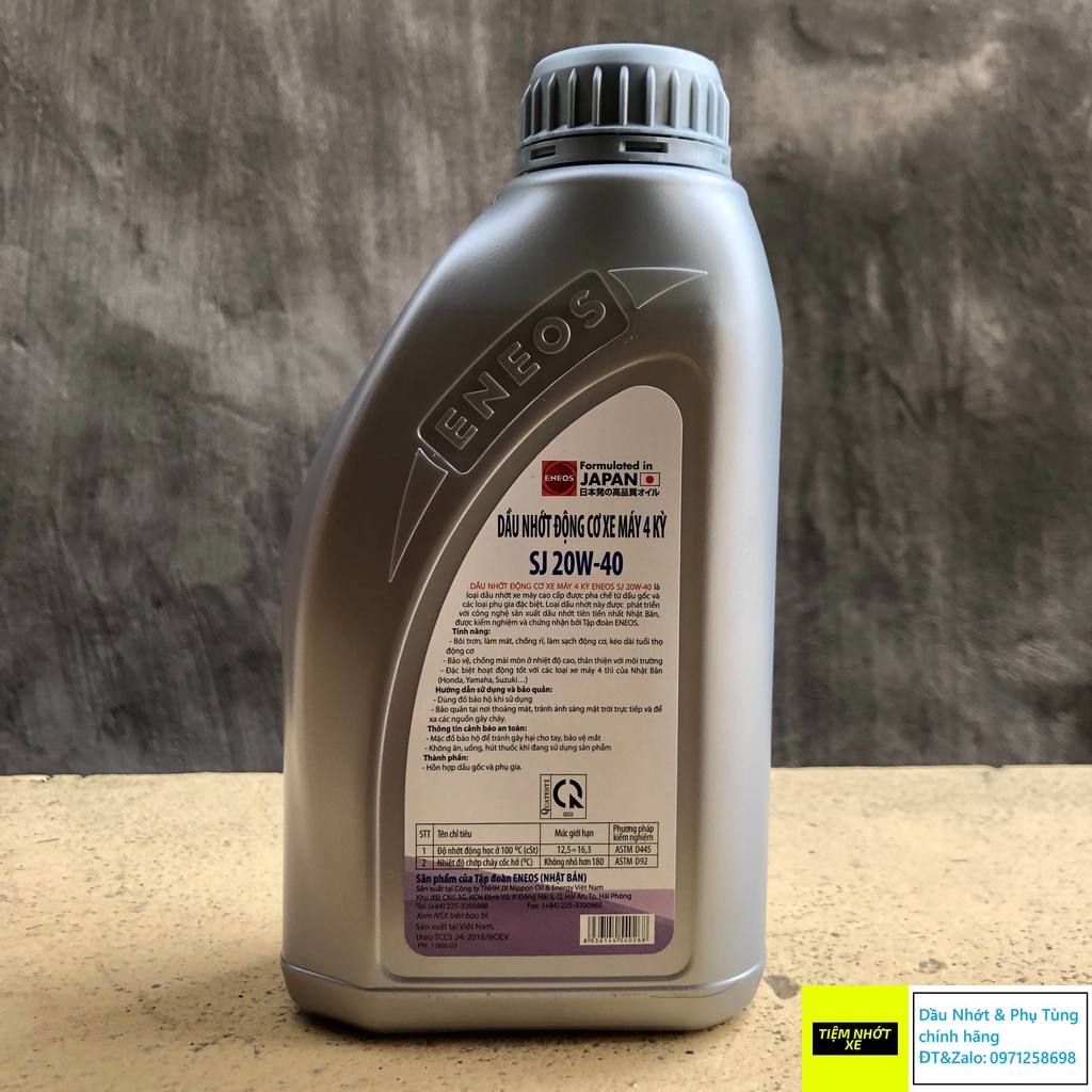 Dầu nhớt động cơ xe số ENEOS SJ/MA 20w40