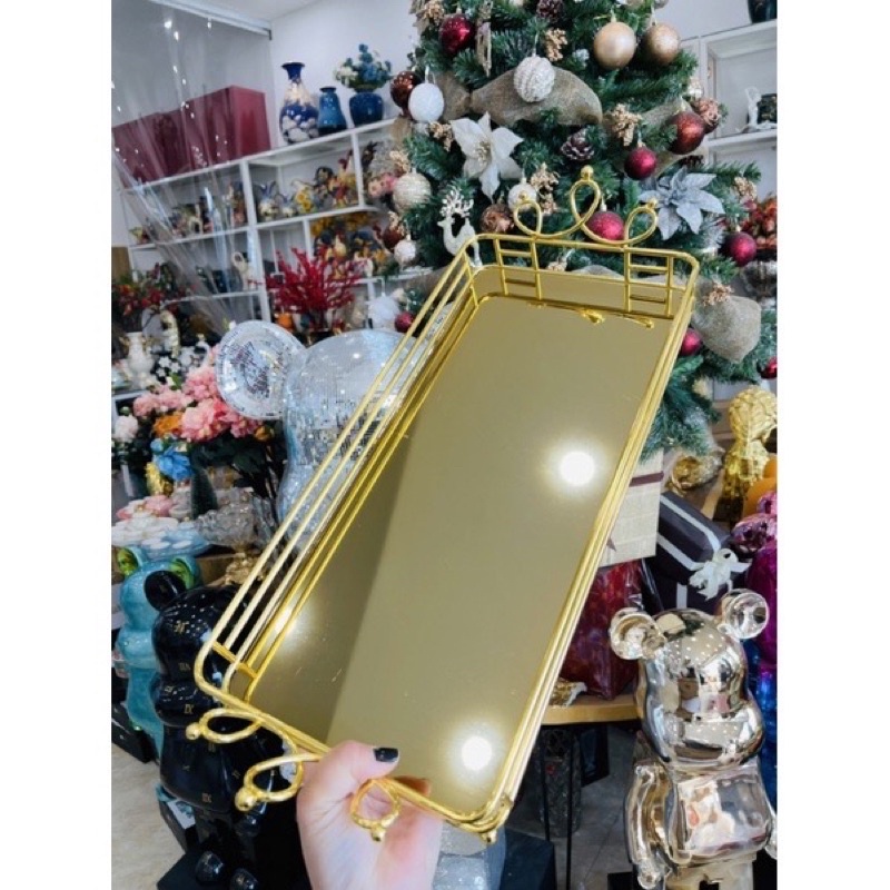Khay úp vương miện cao cấp có 3 mầu xanh, đen, vàng sang chảnh
