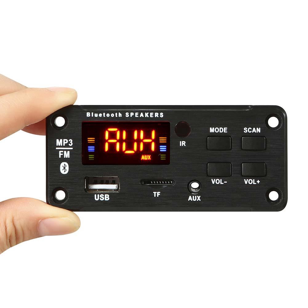 Bảng giải mã Bluetooth không dây Mô-đun âm thanh trên xe hơi Hỗ trợ USB TF FM Radio 5V 12V MP3