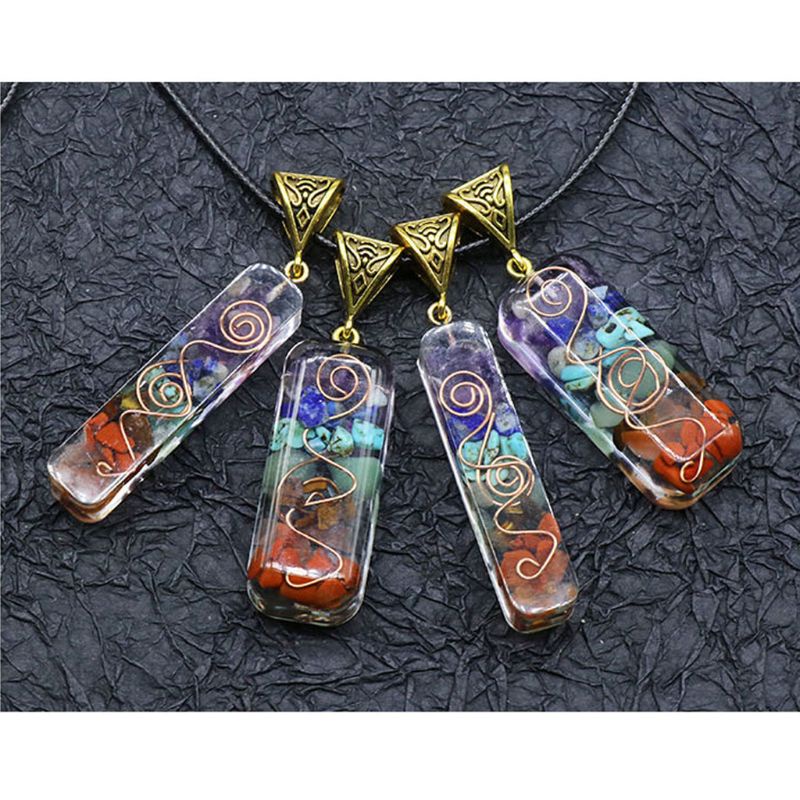 Vòng cổ Mặt Đá Chakras 7 Luân Xa Làm Quà Sinh Nhật