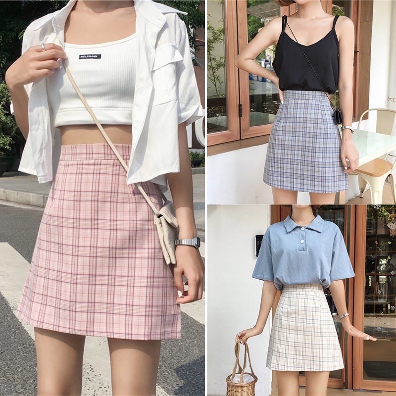 Váy Chữ A lưng cao họa tiết cảo vintage nữ | BigBuy360 - bigbuy360.vn