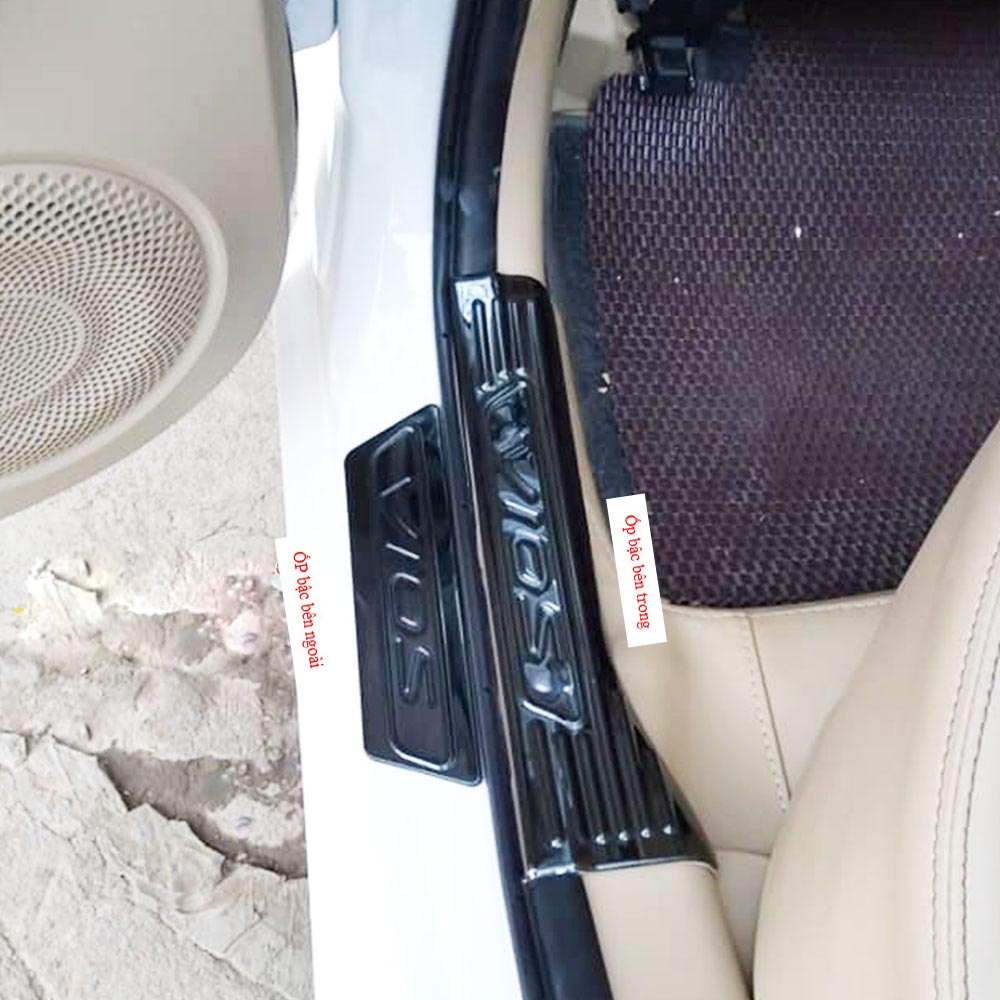 Ốp Bậc Cửa Toyota Vios 2023 - 2019 Mẫu Titan, nẹp bước chân vios , ốp bậc Vios