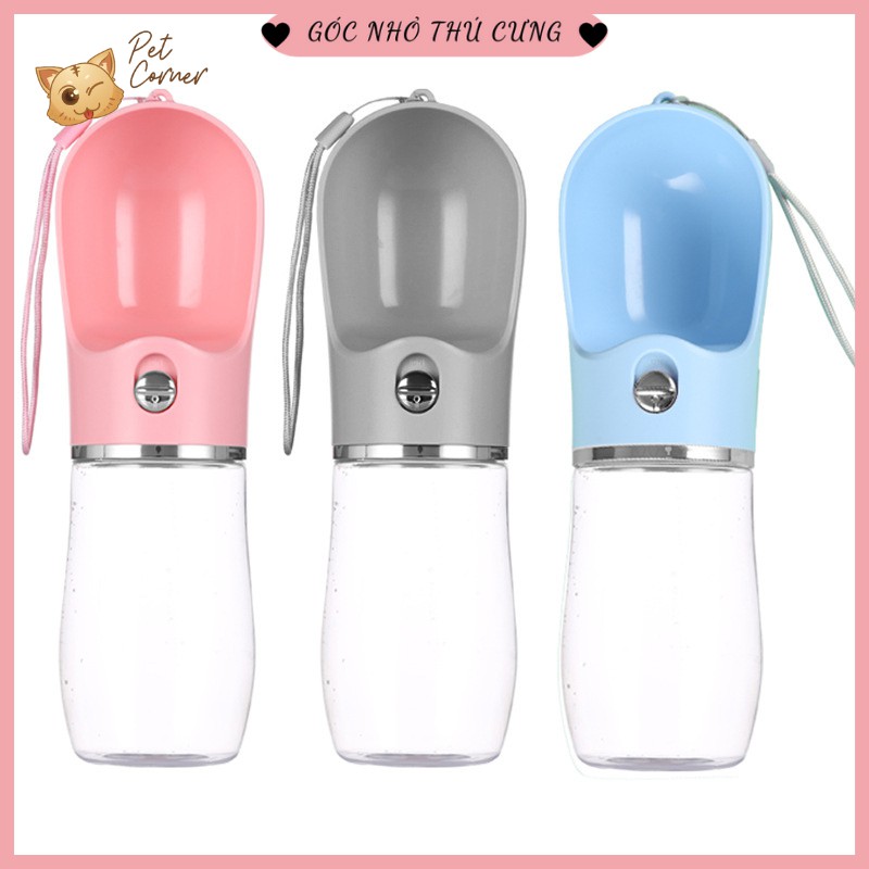 [Siêu gọn nhẹ] Bình nước cầm tay cho thú cưng 550ml (Bình nước di động mang đi du lịch cho chó mèo)