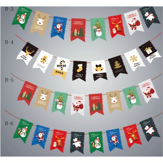 DÂY TREO TRANG TRÍ NOEL DÀI 3M VỚI 8 CỜ TƯƠNG ỨNG