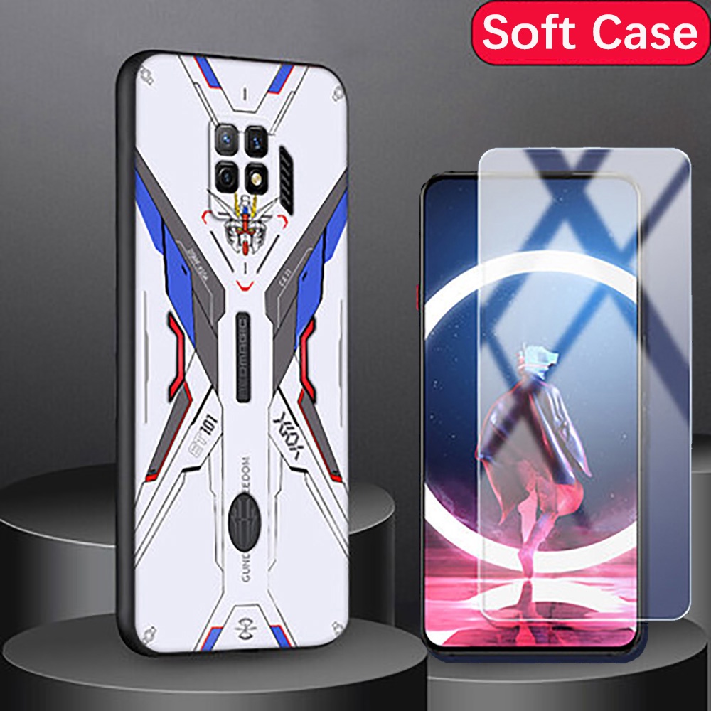 Ốp Điện Thoại TPU Dẻo Họa Tiết Hoạt Hình Kèm Kính Cường Lực Chống Rơi Cho Nubia Red magic 7 Pro Nubia Red magic 7