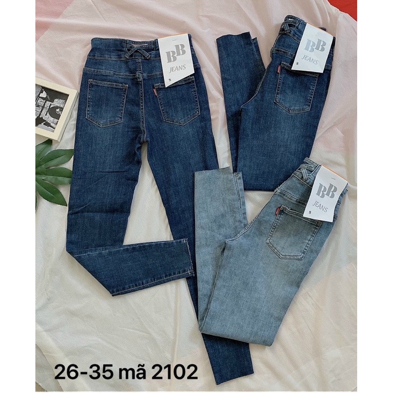 Quần jean nữ lưng cao form ôm siêu co giãn size nhỏ đến bigsize 80kg hàng VNXK MS2102 - 2KJean