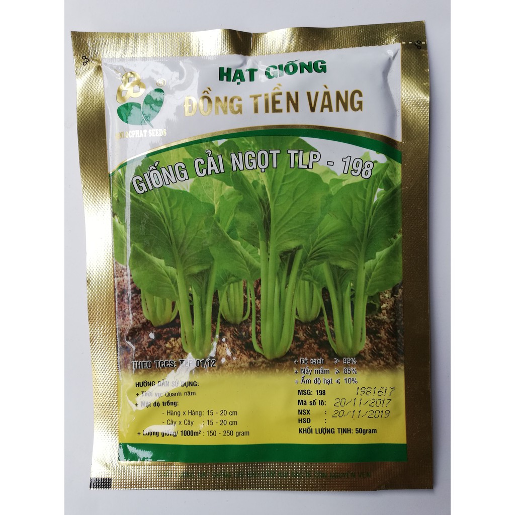 HẠT CẢI NGỌT TLP 198 - 50 GRAM - ĐỒNG TIỀN VÀNG