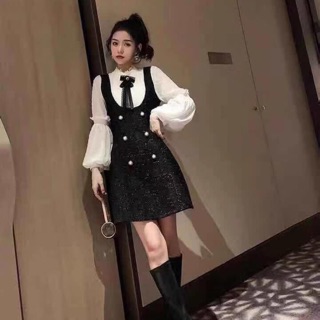 Váy yếm thắt nơ